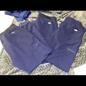 3 pairs of navy blue figs scrub bottoms. Great used condition!